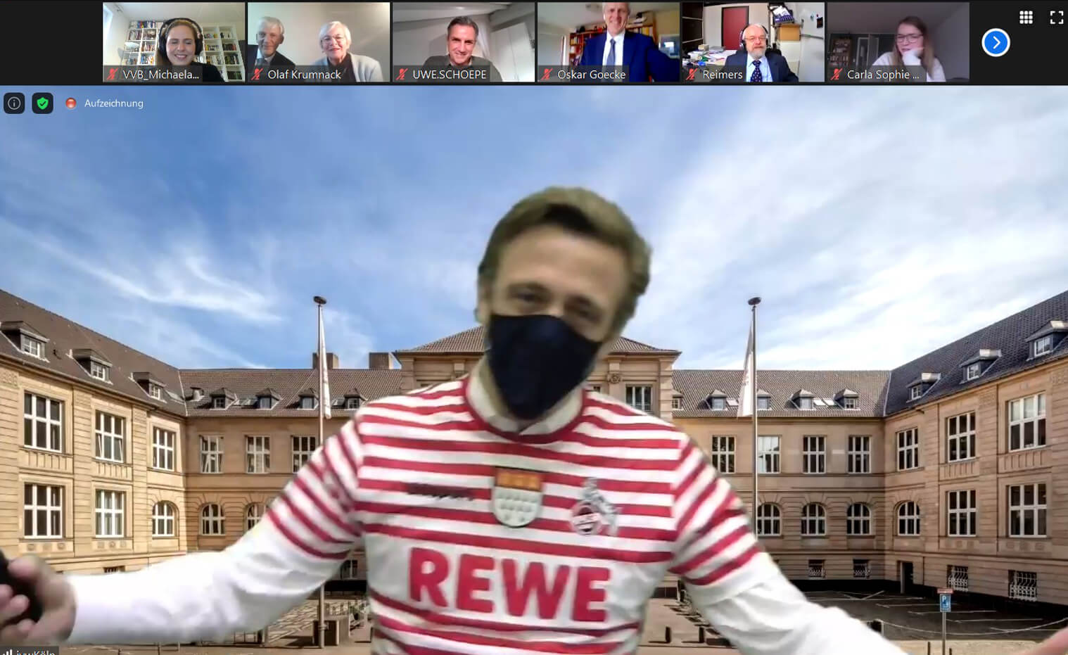 Bachelor 1 Zoom Meeting der Abschlussfeier